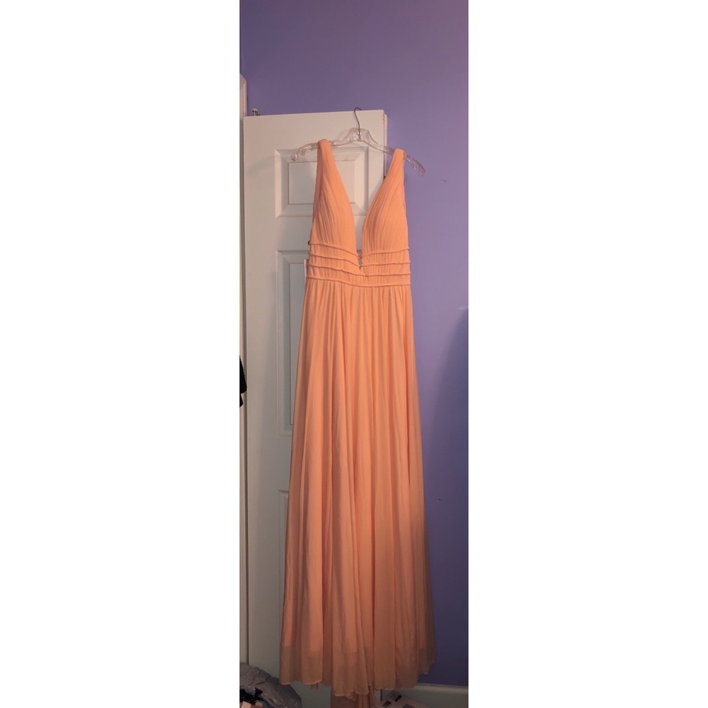 Jovani Peach Maxi Dress **ACCEPTING OFFERS**